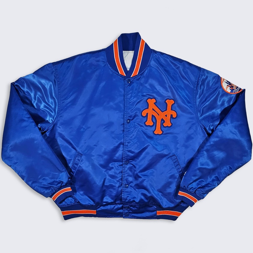 New York Mets Vintage 80s Starter Satin Bomber Jacket